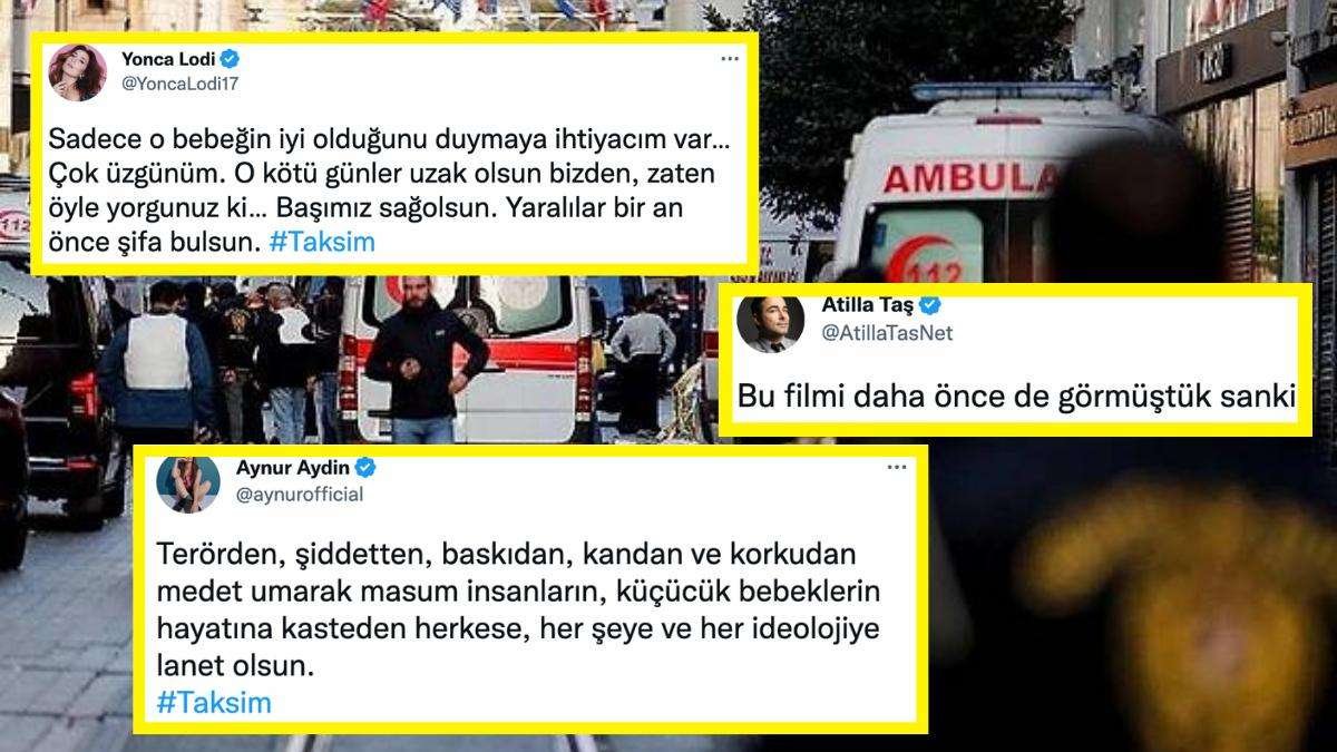 İstiklal Caddesi’nde Meydana Gelen Patlamaya Sessiz Kalmayan Ünlü İsimler Hüzünlerini Dile Getirdi!
