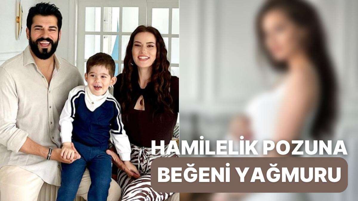 “Kavuşmaya Az Kaldı” 7 Aylık Hamile Olan Fahriye Evcen’nin Güzeller Güzeli Hamilelik Pozu