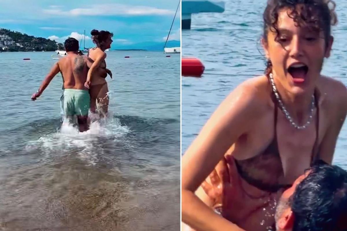 Bülent Şakrak, 16 yaş küçük sevgilisiyle deniz sezonunu açtı